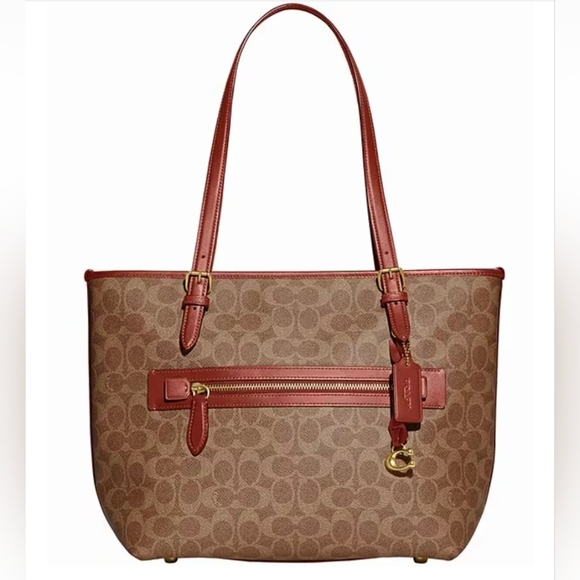 Coach Taylor Shoulder Bag In Signature Canvas - Picture 1 of 13